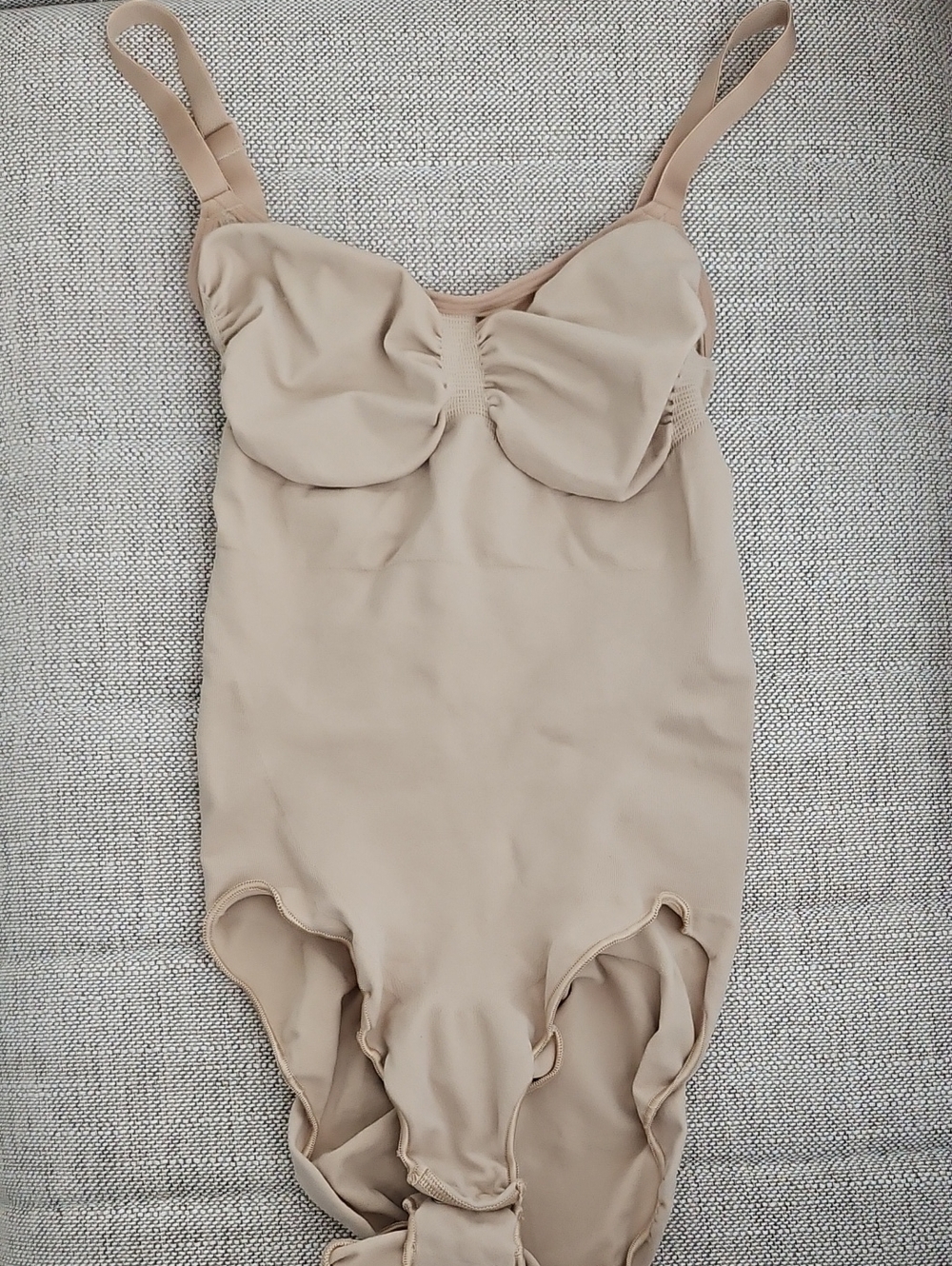 Skims L/xl One Piece Bodysuit Beige Tan